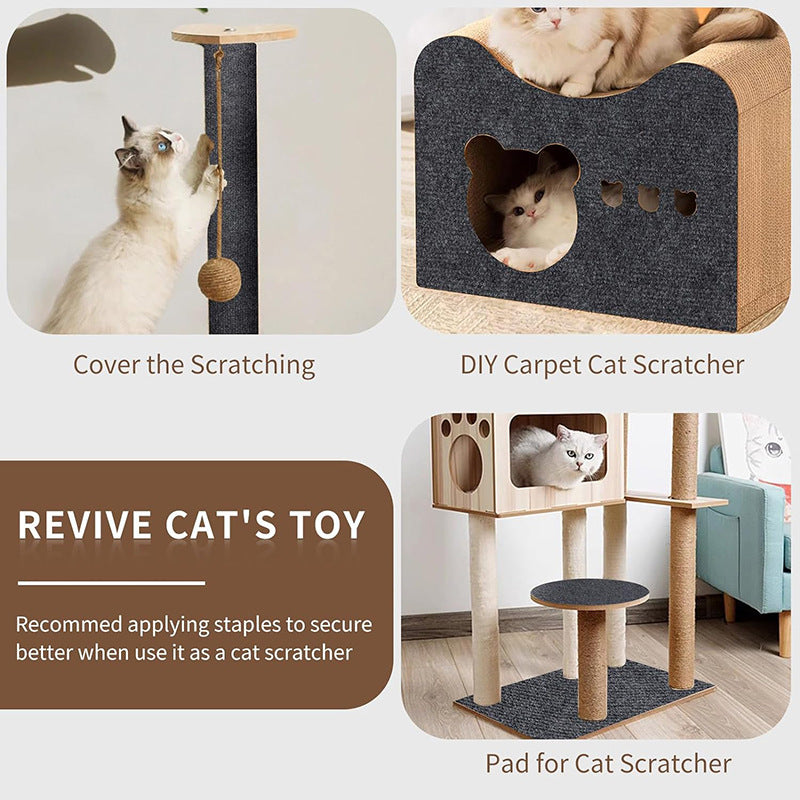 Sisal scratch pad on furniture corner