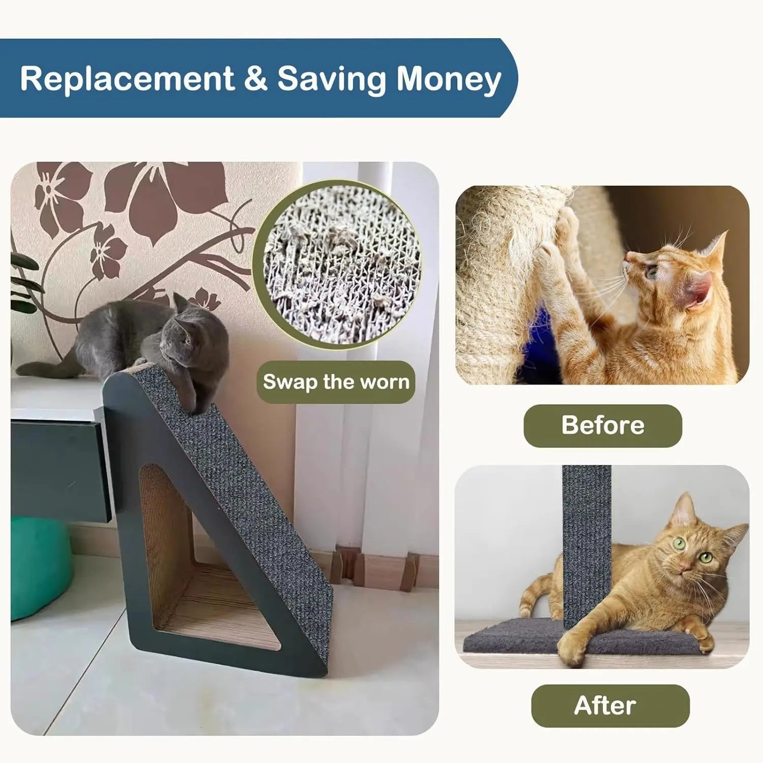 Wall sisal scratch pad product view