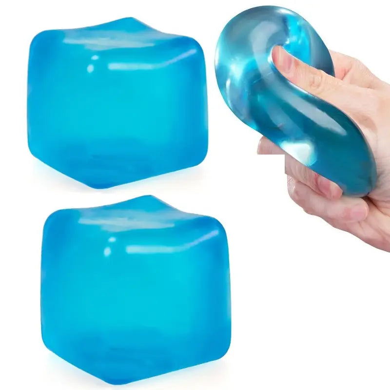 Blue Gel Ice Cube Squishy