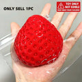 Jumbo Strawberry Squishy in hand