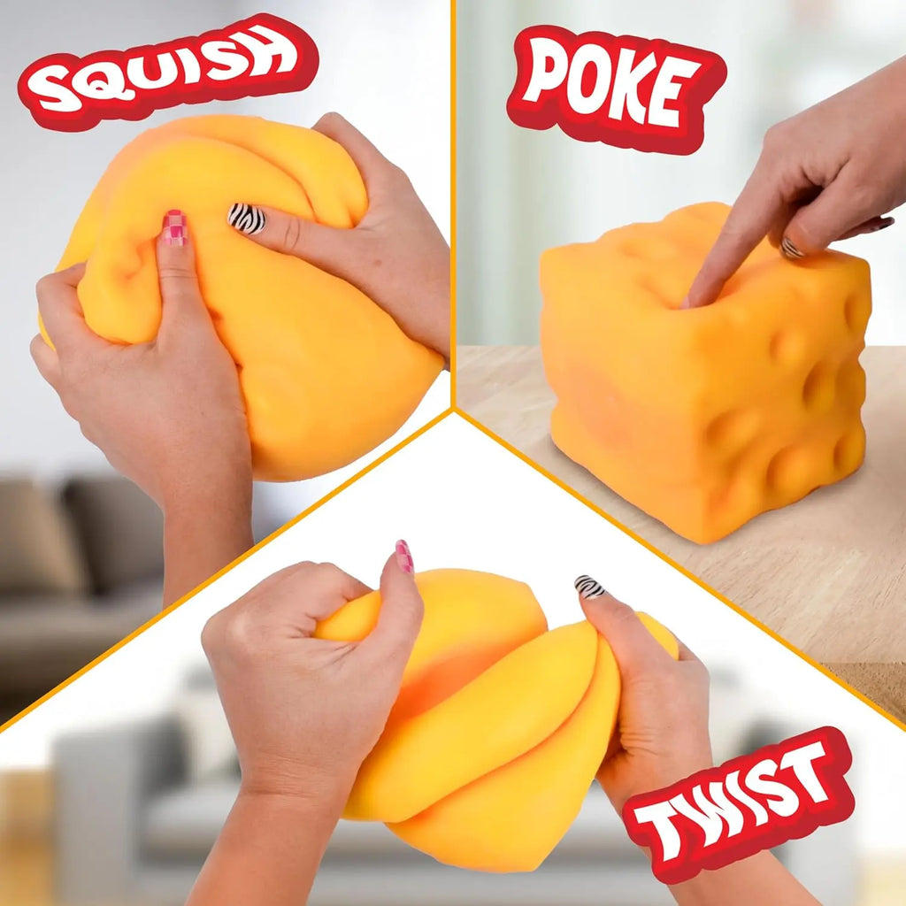 Cheese Block Squishy squeeze demonstration