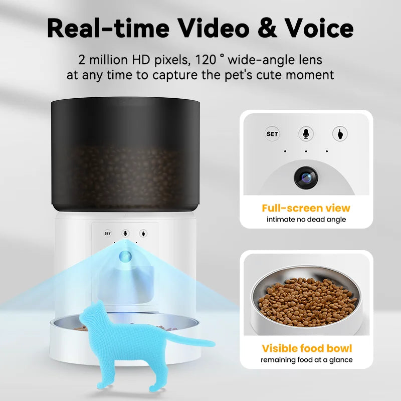 Camera treat dispenser app view