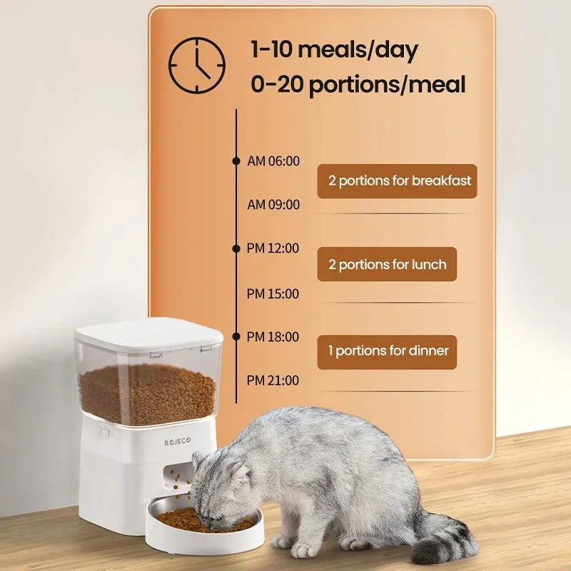 WiFi cat feeder app scheduling
