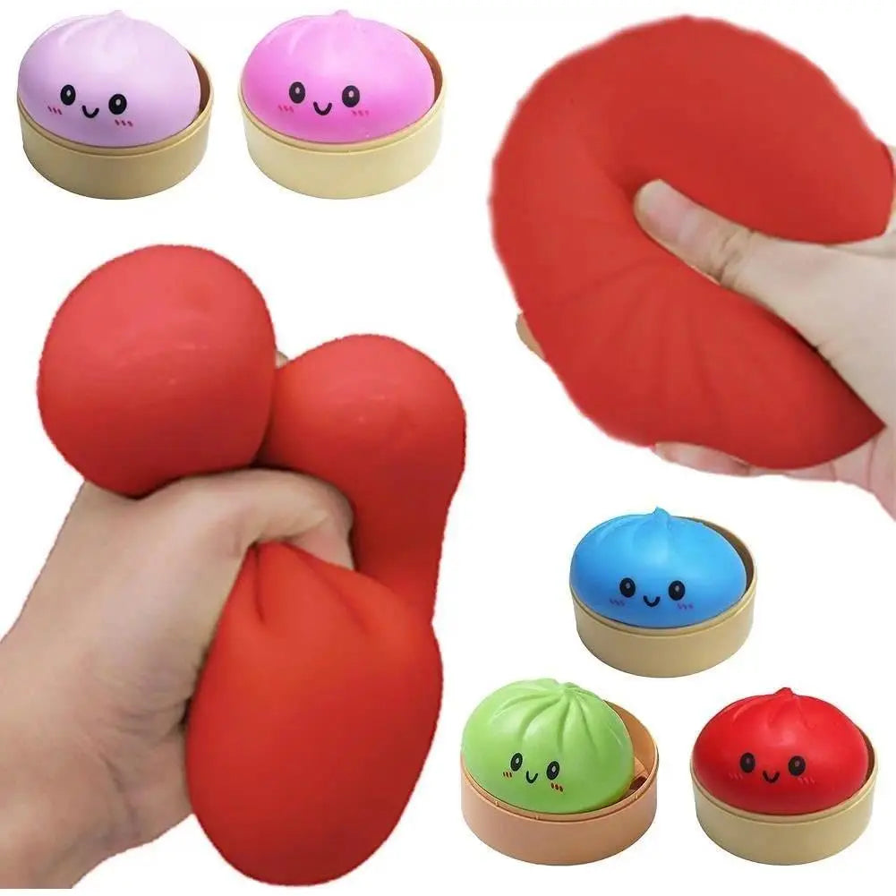 Rainbow Dumpling Squishy squeeze demonstration